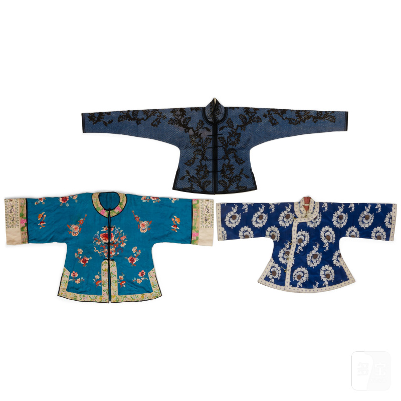晚清/民國 鑲邊女單襖三件 | THREE WOMAN'S SILK COATS, AO